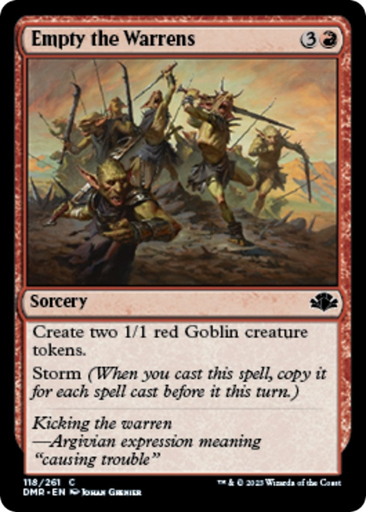 Image for Empty the Warrens (118) - Magic: The Gathering