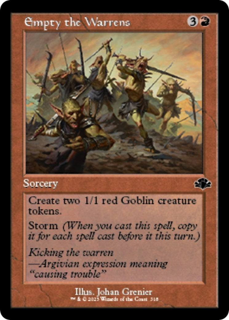 Image for Empty the Warrens (Retro Frame) (318) - Magic: The Gathering
