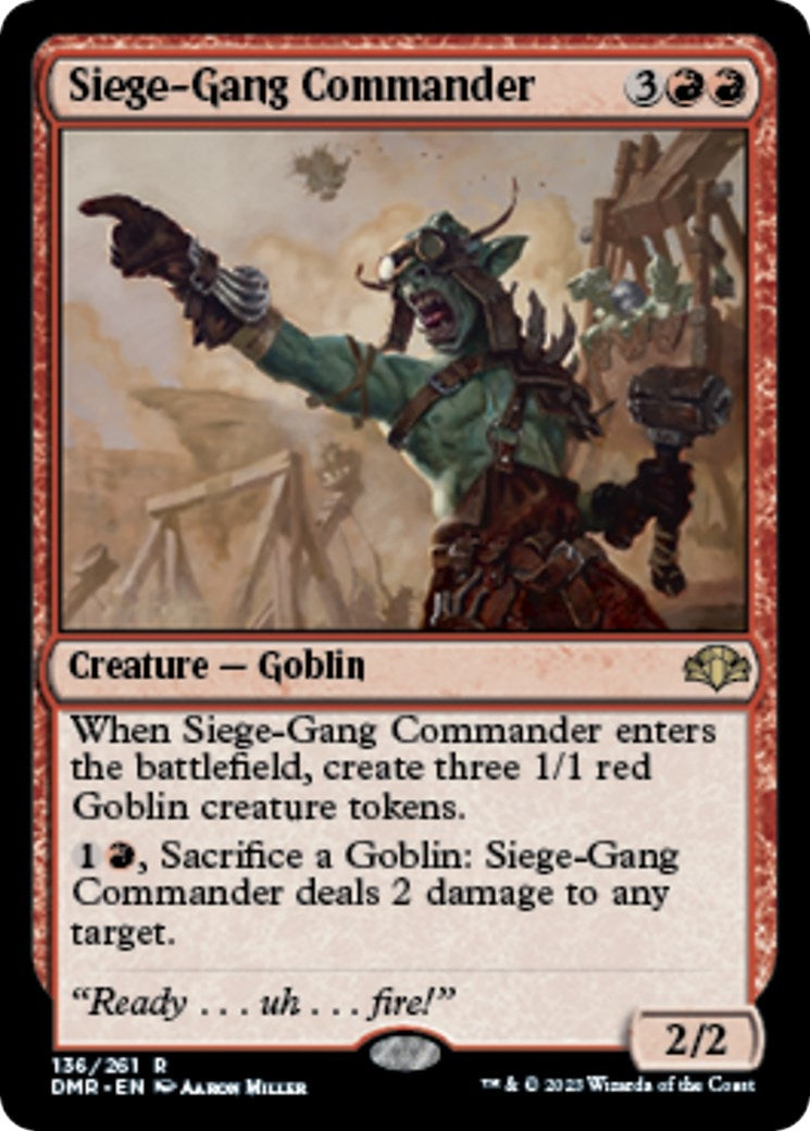 Image for Siege-Gang Commander (136) - Magic: The Gathering