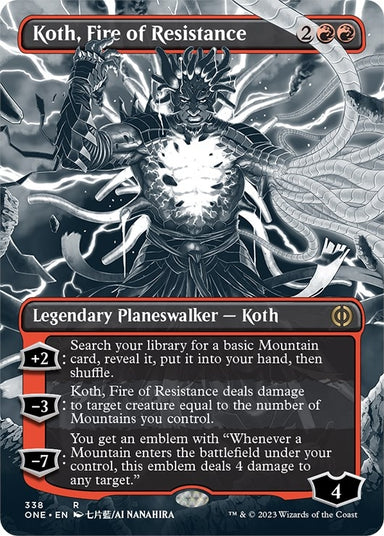 Image for Koth, Fire of Resistance (Borderless) (338) (Phyrexia: All Will Be One) - Magic: The Gathering