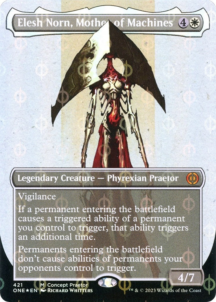 Image for Elesh Norn, Mother of Machines (Concept Praetor) (Step-and-Compleat Foil) (421) (Phyrexia: All Will Be One) - Magic: The Gathering