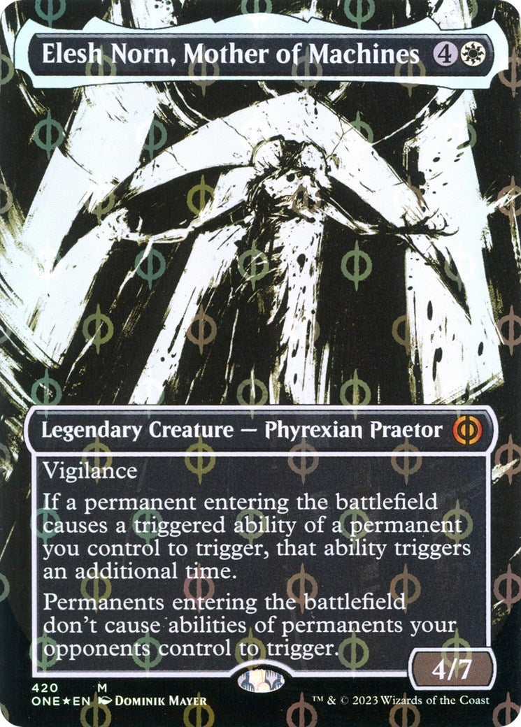 Image for Elesh Norn, Mother of Machines (Showcase) (Step-and-Compleat Foil) (420) (Phyrexia: All Will Be One) - Magic: The Gathering
