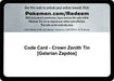 Image for Code Card - Crown Zenith Tin [Galarian Zapdos] (Crown Zenith) - Pokemon