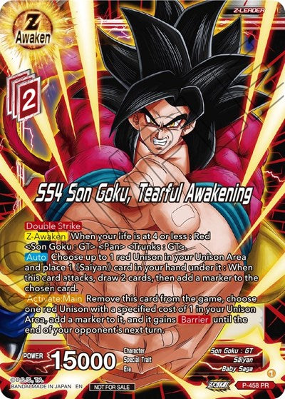 P-458  - SS4 Son Goku, Tearful Awakening (Z03 Dash Pack)