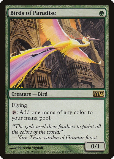 Image for Birds of Paradise (165) (Magic 2012 (M12)) - Magic: The Gathering