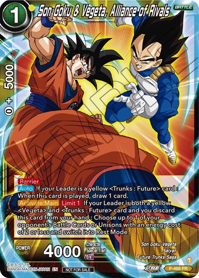 P-468  - Son Goku & Vegeta, Alliance of Rivals (Z03 Dash Pack)