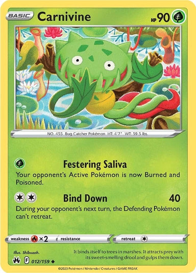 Image for Carnivine (012/159) (Crown Zenith) - Pokemon