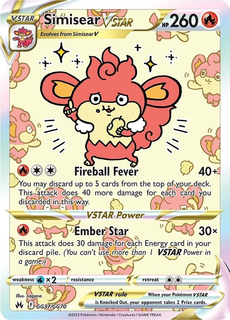 Simisear VSTAR (GG37/GG70) (Crown Zenith: Galarian Gallery)