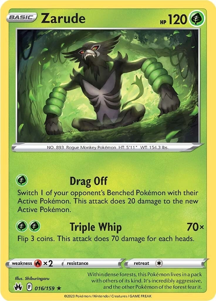 Image for Zarude (016/159) (Crown Zenith) - Pokemon