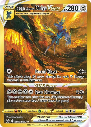 Image for Origin Forme Dialga VSTAR (Secret) (GG68/GG70) (Crown Zenith: Galarian Gallery) - Pokemon