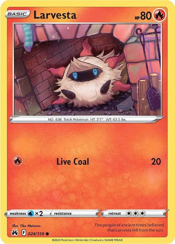 Image for Larvesta (024/159) (Crown Zenith) - Pokemon