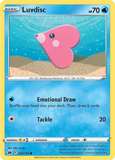 Image for Luvdisc (035/159) (Crown Zenith) - Pokemon