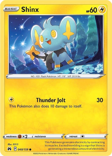 Image for Shinx (40) (040/159) (Crown Zenith) - Pokemon