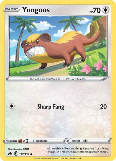 Image for Yungoos (117/159) (Crown Zenith) - Pokemon