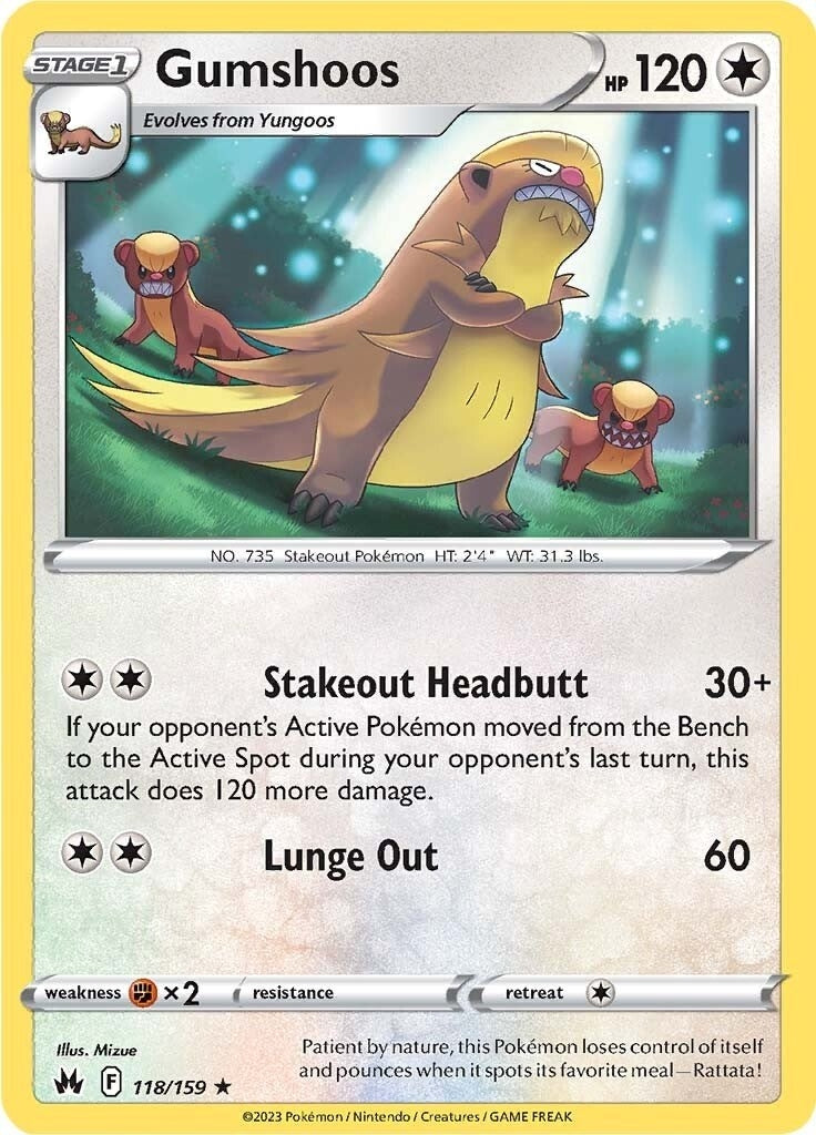 Image for Gumshoos (118/159) (Crown Zenith) - Pokemon