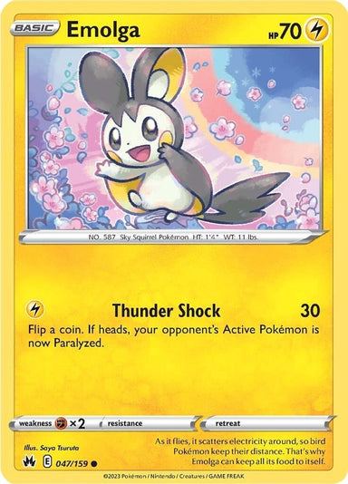 Image for Emolga (047/159) (Crown Zenith) - Pokemon