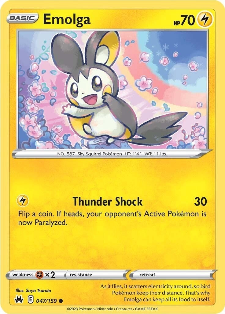 Image for Emolga (047/159) (Crown Zenith) - Pokemon