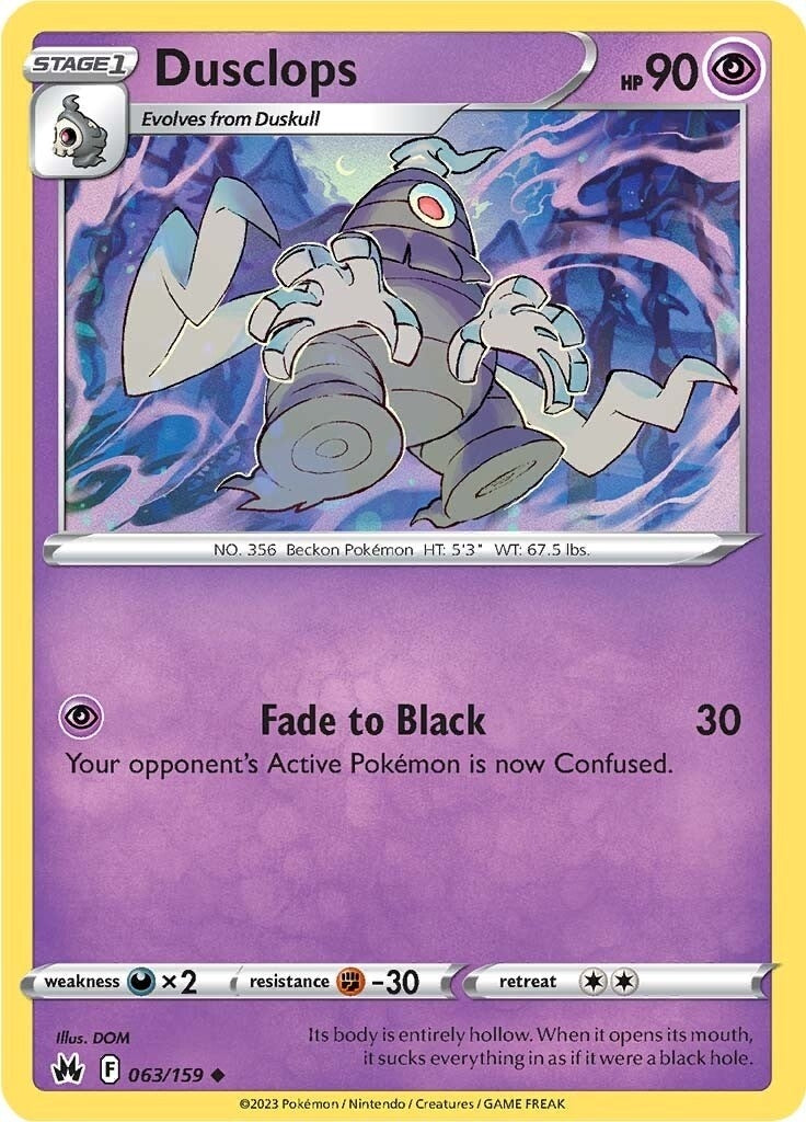 Image for Dusclops (063/159) (Crown Zenith) - Pokemon