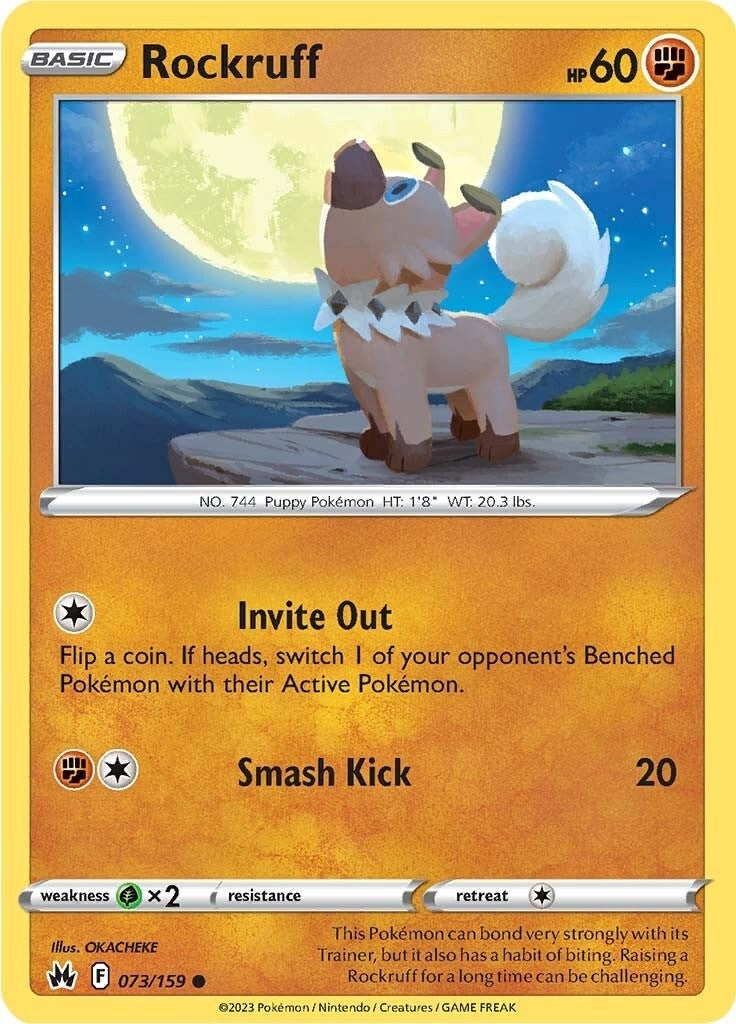 Image for Rockruff (073/159) (Crown Zenith) - Pokemon