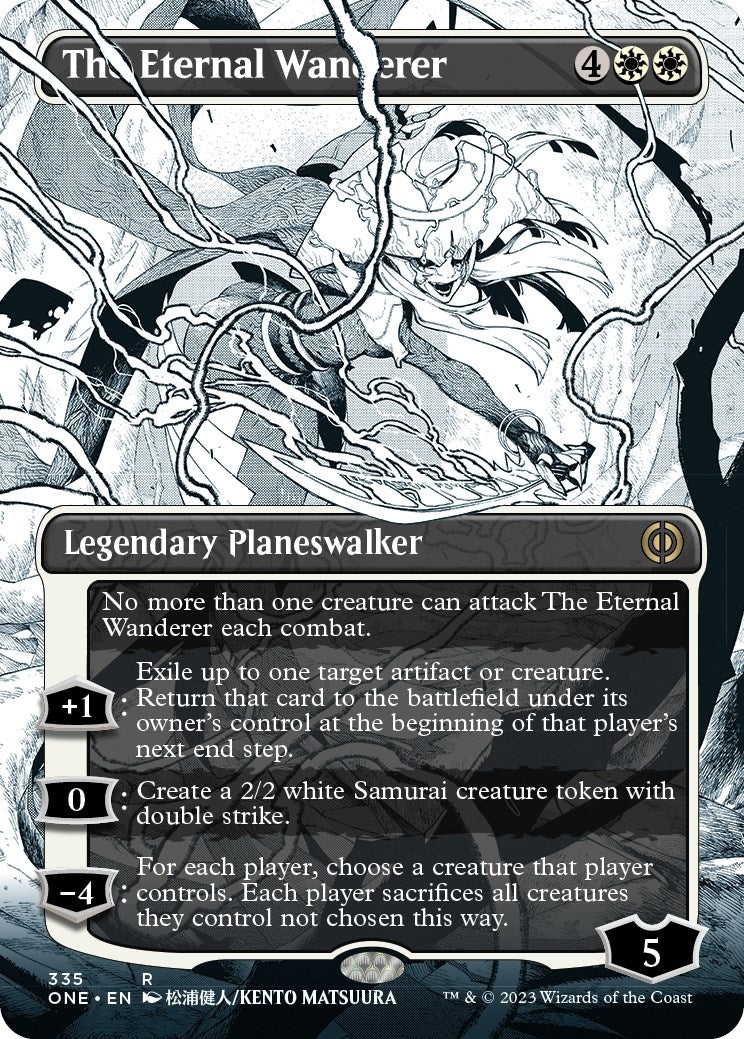 Image for The Eternal Wanderer (Borderless) (335) (Phyrexia: All Will Be One) - Magic: The Gathering