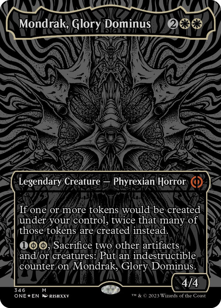 Image for Mondrak, Glory Dominus (Oil Slick Raised Foil) (346) (Phyrexia: All Will Be One) - Magic: The Gathering