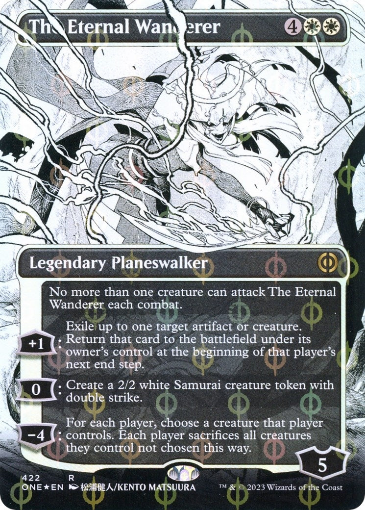 Image for The Eternal Wanderer (Borderless) (Step-and-Compleat Foil) (422) (Phyrexia: All Will Be One) - Magic: The Gathering