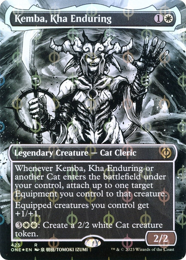 Image for Kemba, Kha Enduring (Borderless) (Step-and-Compleat Foil) (423) (Phyrexia: All Will Be One) - Magic: The Gathering