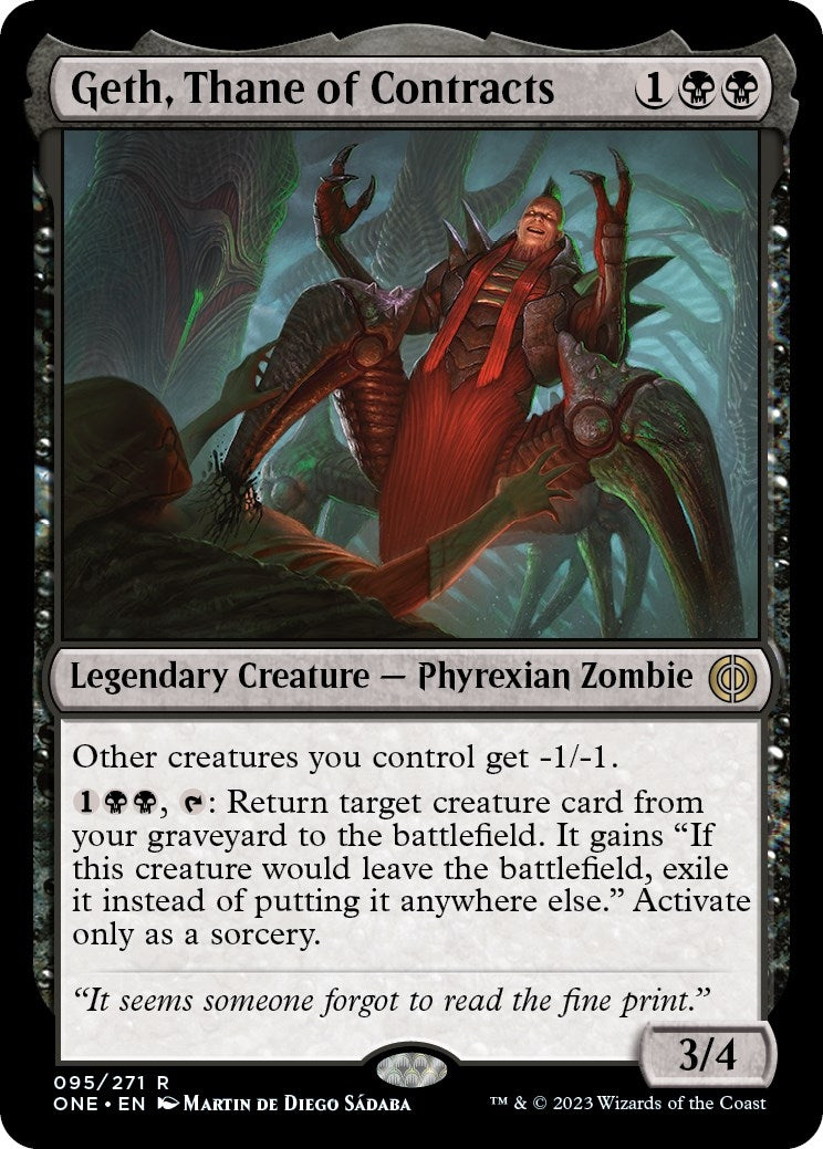 Image for Geth, Thane of Contracts (95) (Phyrexia: All Will Be One) - Magic: The Gathering