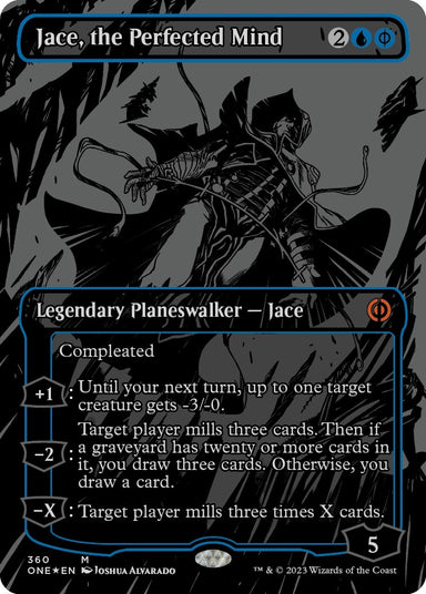 Image for Jace, the Perfected Mind (Oil Slick Raised Foil) (360) (Phyrexia: All Will Be One) - Magic: The Gathering