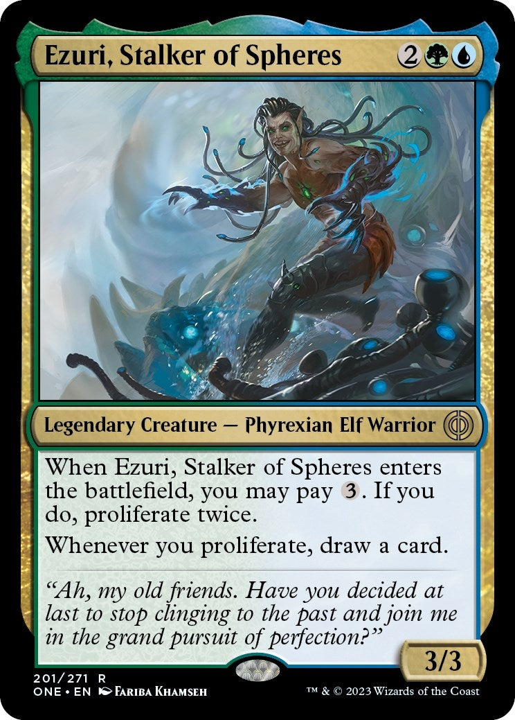 Image for Ezuri, Stalker of Spheres (201) (Phyrexia: All Will Be One) - Magic: The Gathering