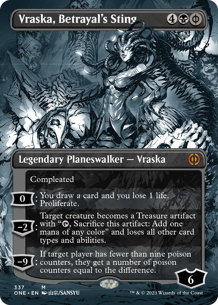 Image for Vraska, Betrayal's Sting (Borderless) (337) (Phyrexia: All Will Be One) - Magic: The Gathering