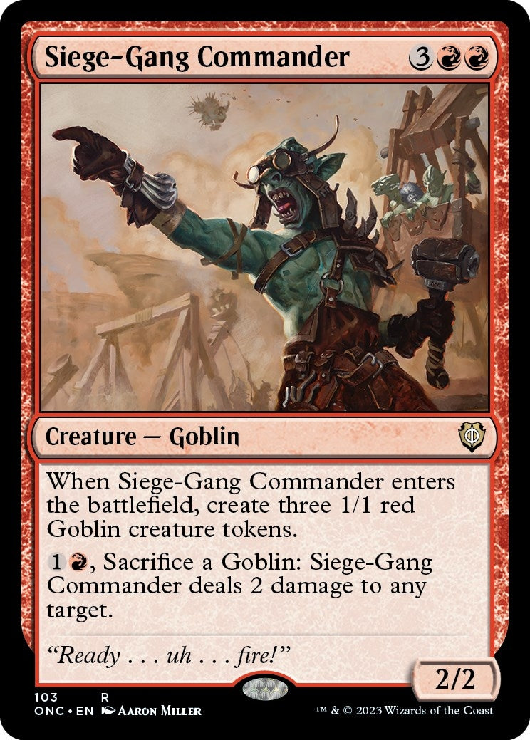 Image for Siege-Gang Commander (103) - Magic: The Gathering