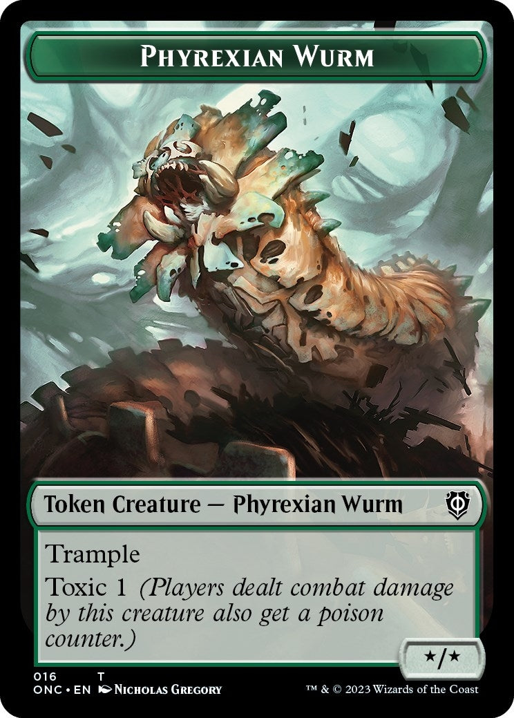 Image for Phyrexian Wurm // Phyrexian Insect Double-Sided Token (16 // 15) - Magic: The Gathering