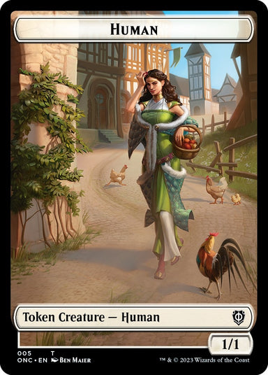 Image for Human // Spirit Double-Sided Token (5 // 9) - Magic: The Gathering