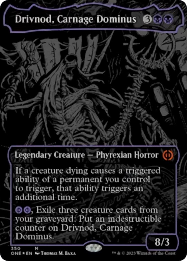 Image for Drivnod, Carnage Dominus (Oil Slick Raised Foil) (350) (Phyrexia: All Will Be One) (ONE) - Magic: The Gathering