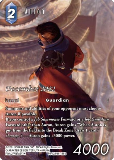 Image for Auron (December 2022) (PR-129/16-136S) (FF: Promo Cards) (PR) - Final Fantasy TCG
