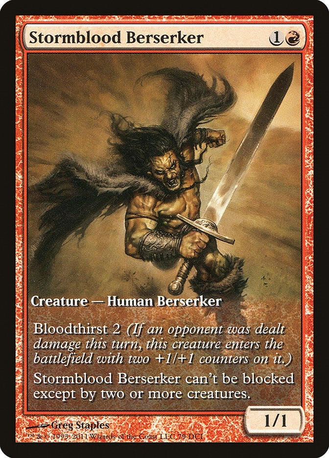Image for Stormblood Berserker (156) (Game Day & Store Championship Promos) - Magic: The Gathering