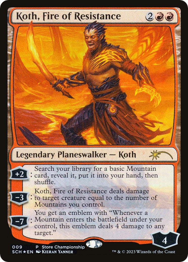 Image for Koth, Fire of Resistance (9) (Game Day & Store Championship Promos) - Magic: The Gathering