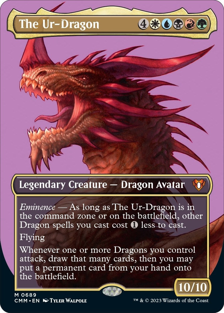 Image for The Ur-Dragon (Borderless) (689) (Commander Masters) - Magic: The Gathering