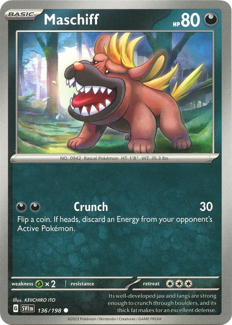 Image for Maschiff (136/198) (SV01: Scarlet & Violet Base Set) (SVI) - Pokemon