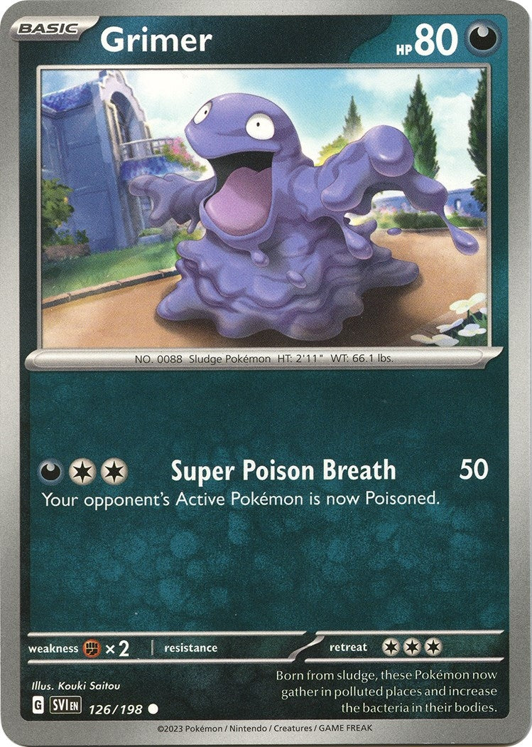 Image for Grimer (126/198) (SV01: Scarlet & Violet Base Set) (SVI) - Pokemon