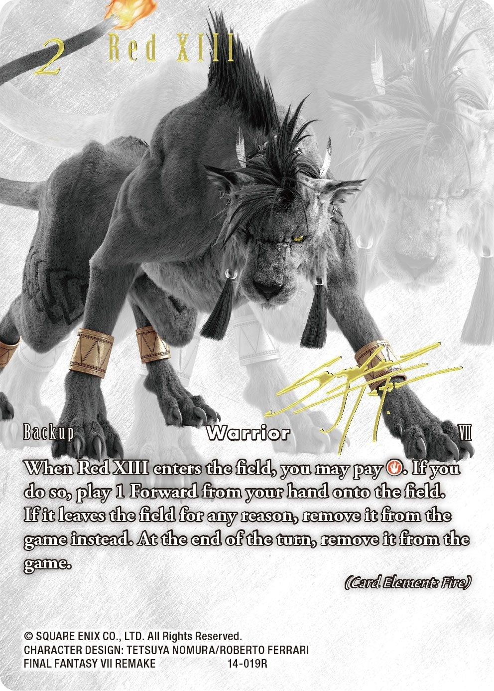 Image for Red XIII (Noir Promo) (14-019R) (FF: Promo Cards) (PR) - Final Fantasy TCG