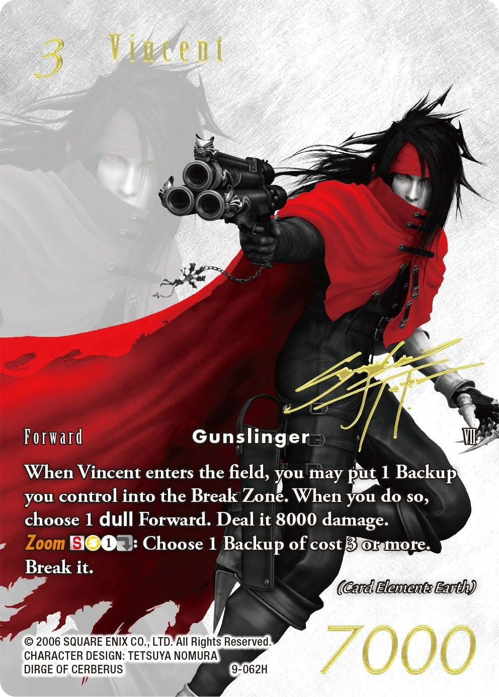 Image for Vincent (Noir Promo) (9-062H) (FF: Promo Cards) (PR) - Final Fantasy TCG