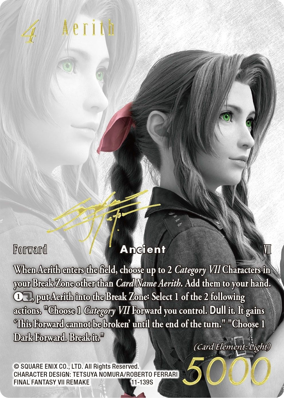 Image for Aerith (Noir Promo) (11-139S) (FF: Promo Cards) (PR) - Final Fantasy TCG