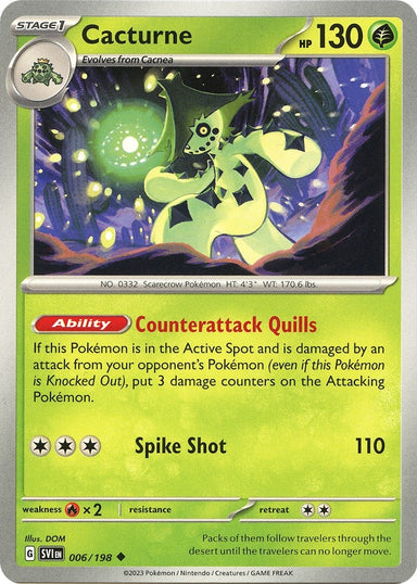 Image for Cacturne (006/198) (SV01: Scarlet & Violet Base Set) (SVI) - Pokemon