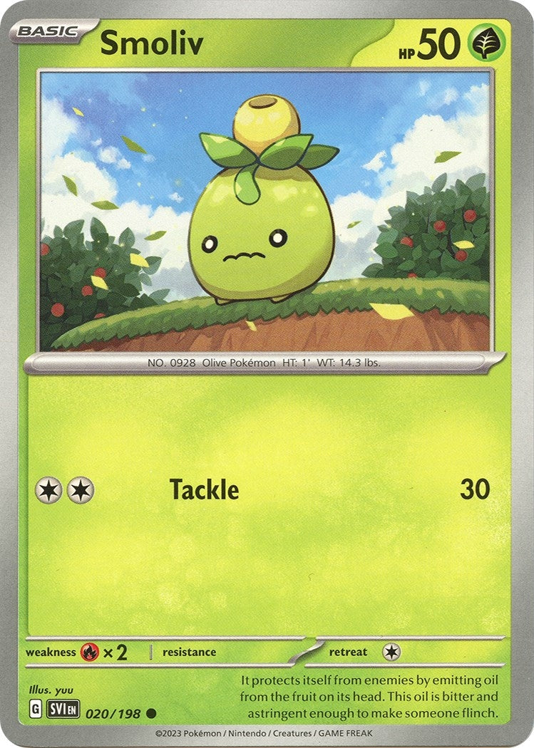Image for Smoliv (020/198) (SV01: Scarlet & Violet Base Set) (SVI) - Pokemon