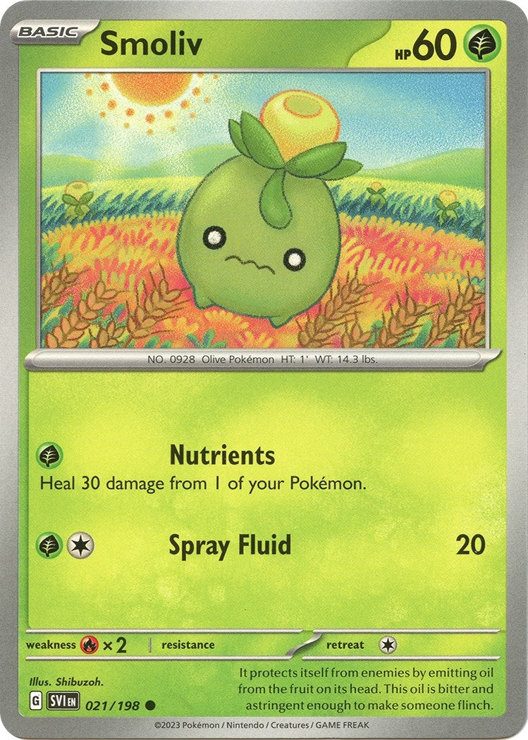 Image for Smoliv (021/198) (SV01: Scarlet & Violet Base Set) (SVI) - Pokemon