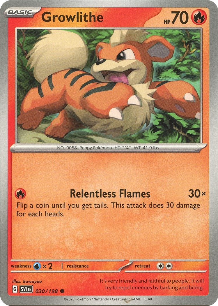 Image for Growlithe (030/198) (SV01: Scarlet & Violet Base Set) (SVI) - Pokemon