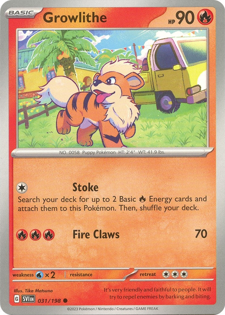 Image for Growlithe (031/198) (SV01: Scarlet & Violet Base Set) (SVI) - Pokemon