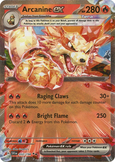 Image for Arcanine ex (032/198) (SV01: Scarlet & Violet Base Set) (SVI) - Pokemon